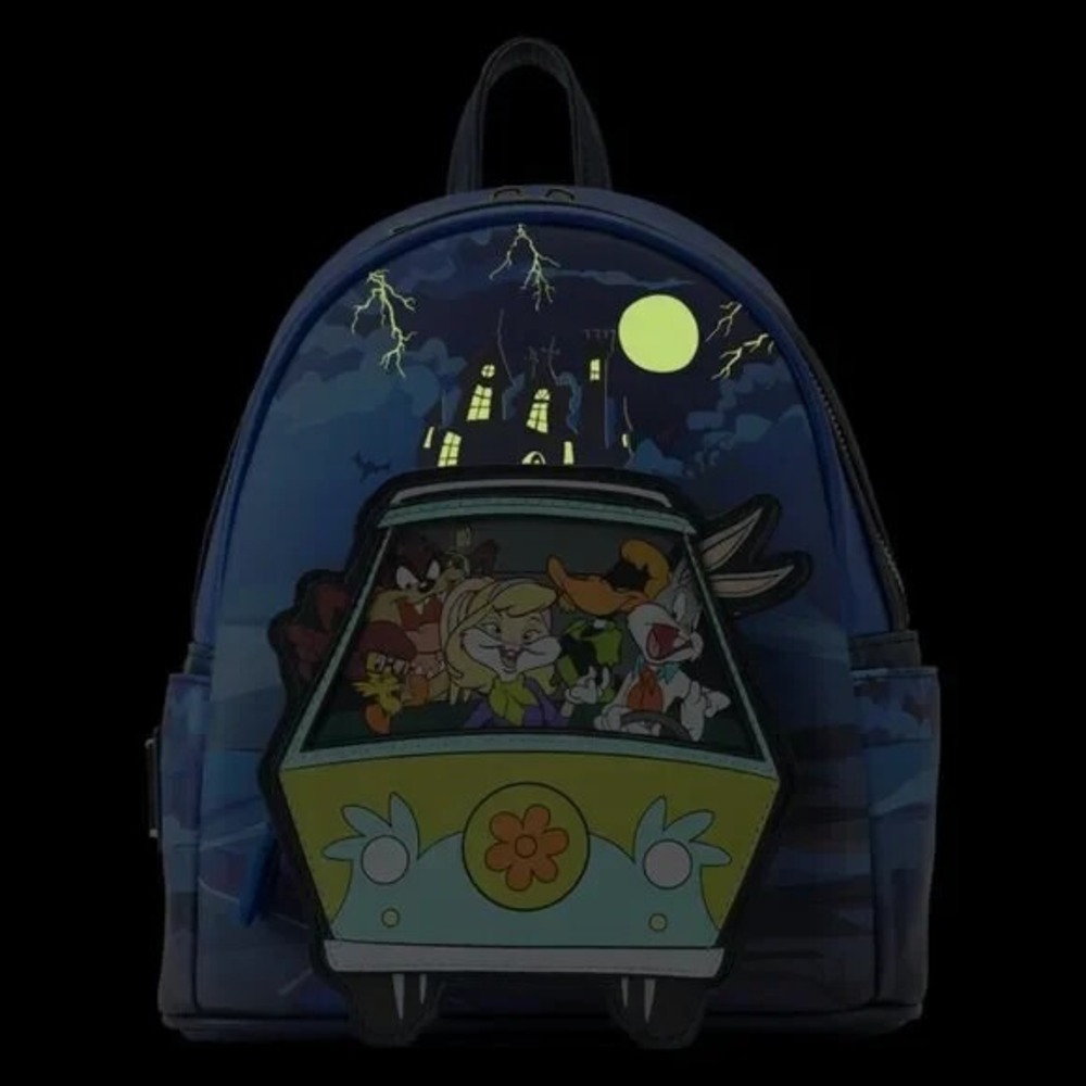 Loungefly Warner Bros. Looney Tunes Scooby-Doo Glow-In-The-Dark Mini Backpack‎ - Picture 2 of 8